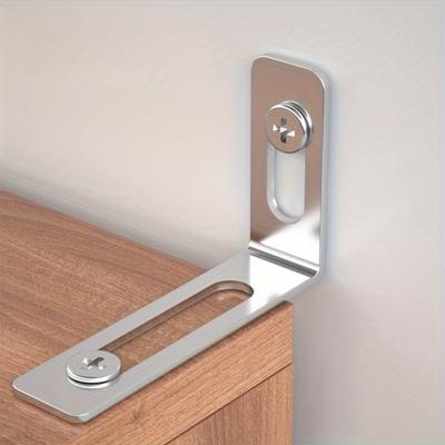 10Pcs Heavy-Duty L-Shaped Corner Brace, 90 Degree Right Angle Shelf Support, Cabinet Anti-Fall Device, Thickened Metal Bracket
