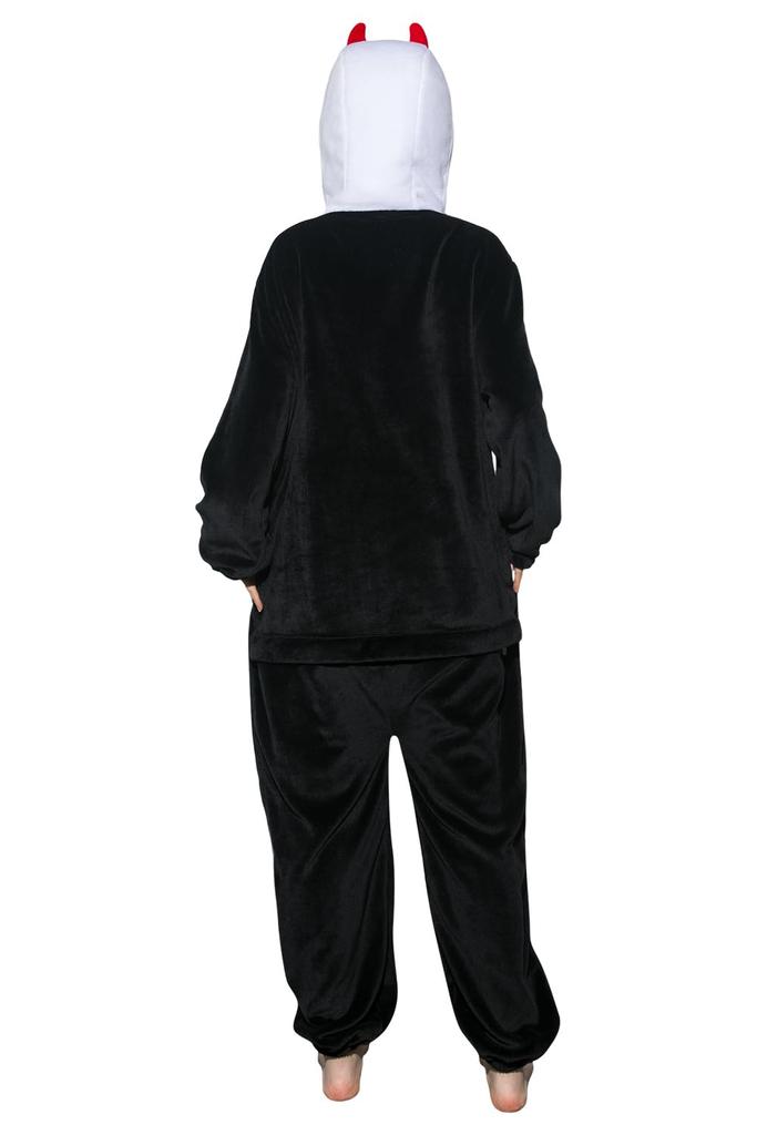 OLAOLA Halloween Skeleton Kigurumi Halloween Costume for Warm and Fluffy Animal Costume for Parties and Cold Weather Protection Pajamas, Adults, (Size