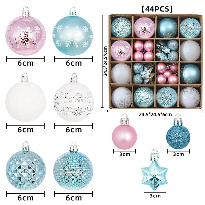 Christmas Tree Pendant, Christmas Ball Set, Painted Ball Pendant, Electroplated Christmas Ball Decoration, Mixed Christmas Gift Box