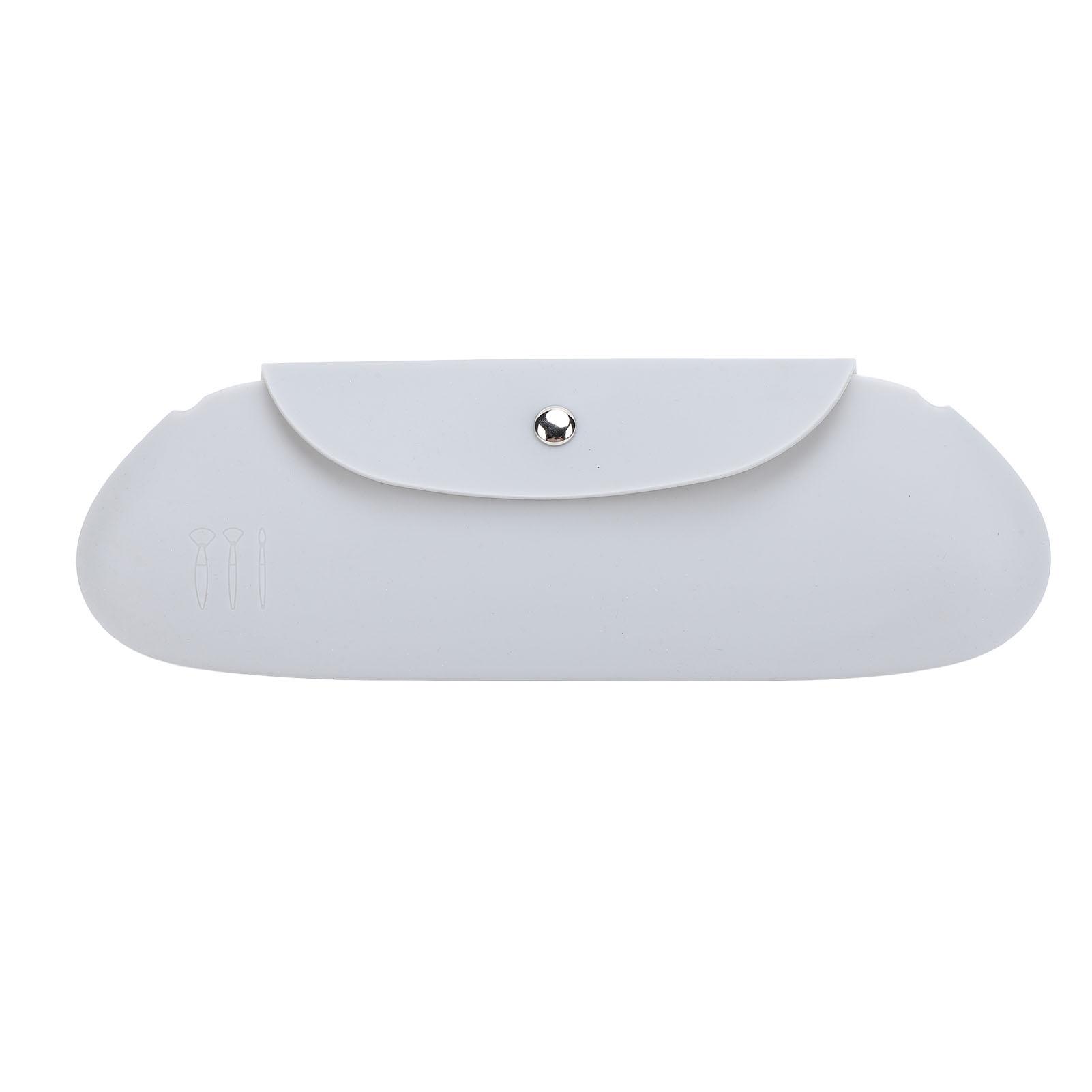 

Силиконовый держатель для кистей для макияжа Мягкий водонепроницаемый держатель для косметических кистей Сумка-кошелек для путешествий Серый серый