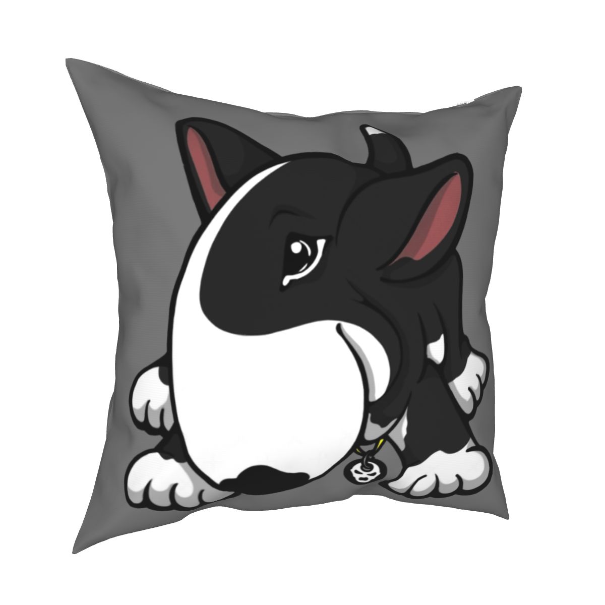 

Декоративная наволочка для собаки и щенка, домашняя молния, забавная милая наволочка с рисунком бультерьера, чехол для подушки из полиэстера 45x45cm