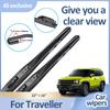 Palhetas Limpador de Para-brisa Para Jetour Traveller Shanhai T2 2024 2025 Limpador Dianteiro Janela Decoração Remover Água Vidro Acessórios para Carro