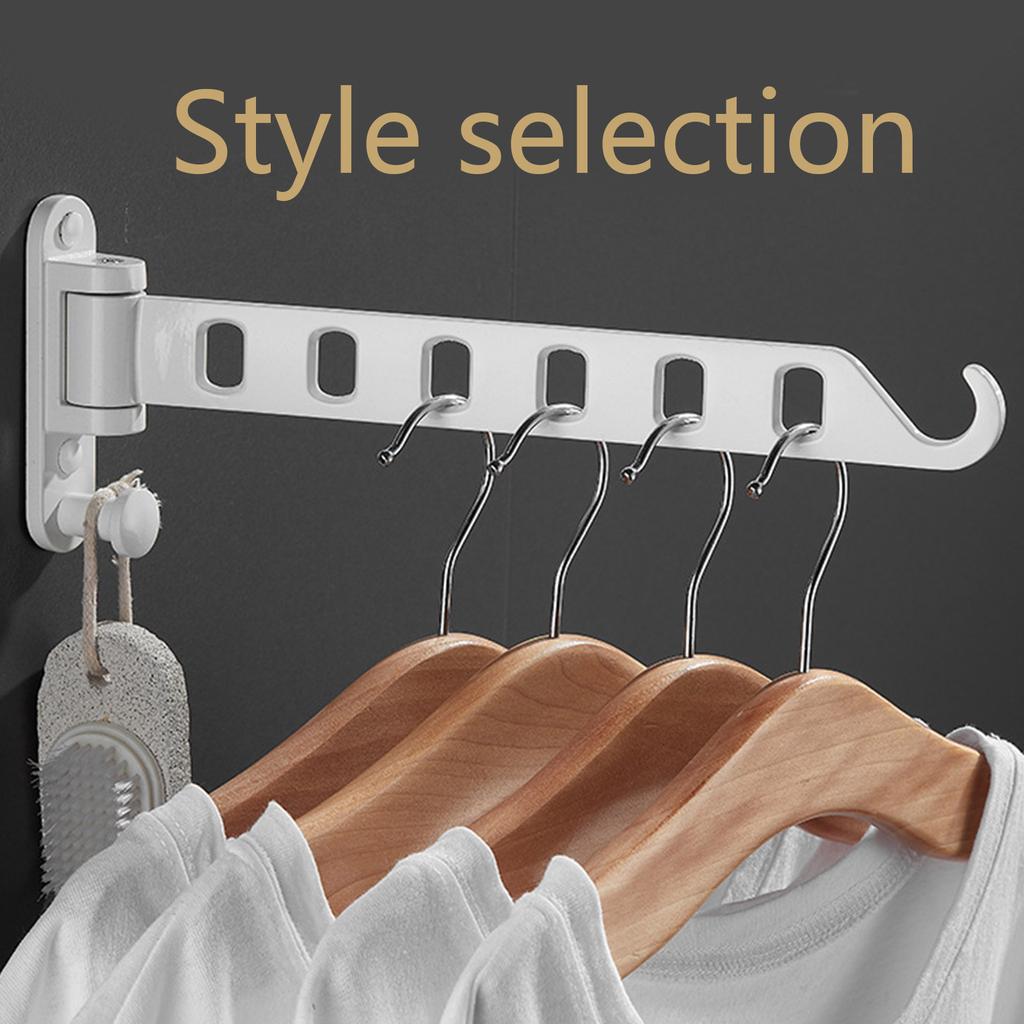 Wall Mounted Laundry Hanger Dryer Rack Folding Clothes Hanger Metal Storage Rack for Home Dormitory Balcony Heavy Duty