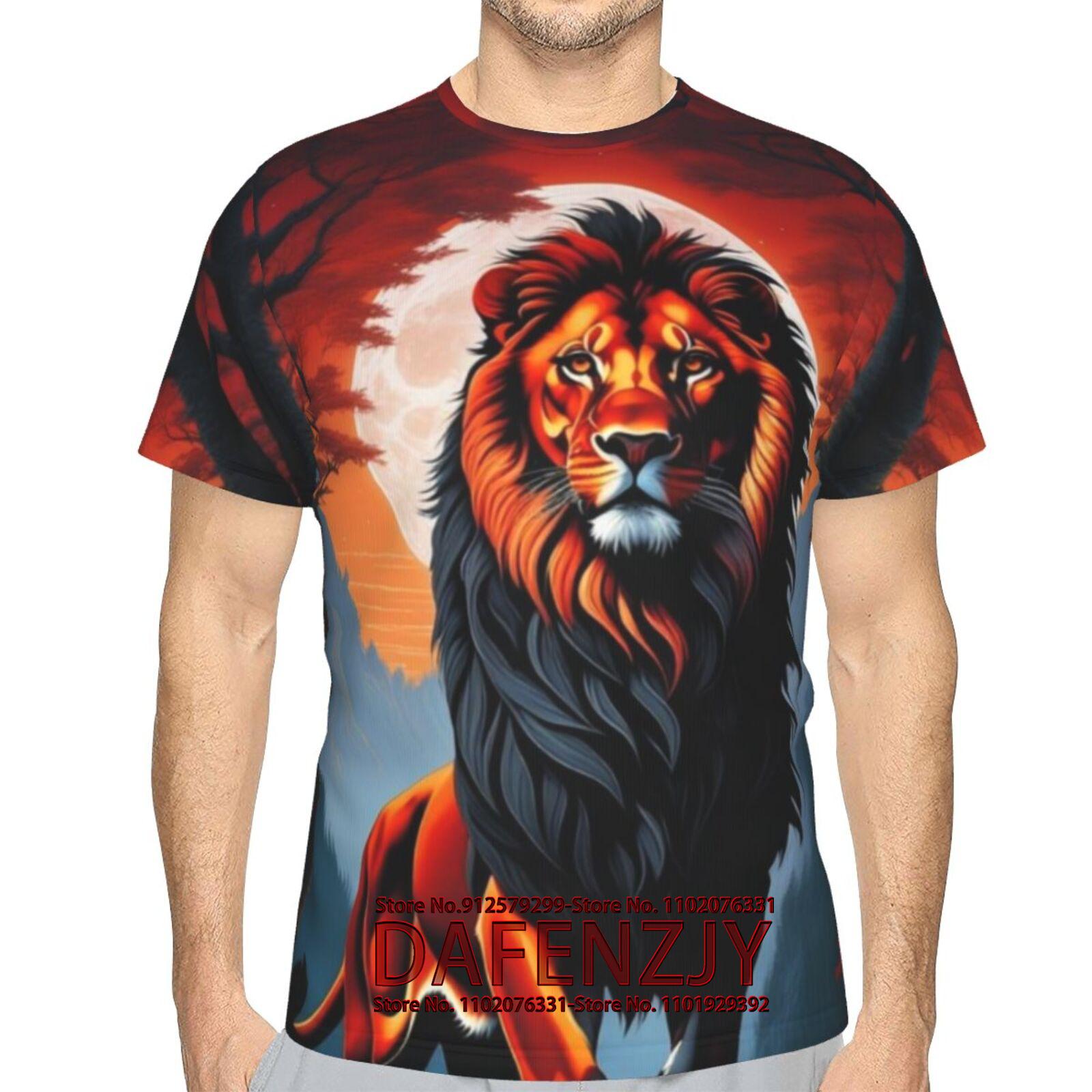 

Футболка Тигр Лев для чоловіків 3D принт тварин з коротким рукавом Чоловічі футболки Літня футболка Чоловічий пуловер Топ Повсякденний чоловічий одяг One Size армія зелений колір