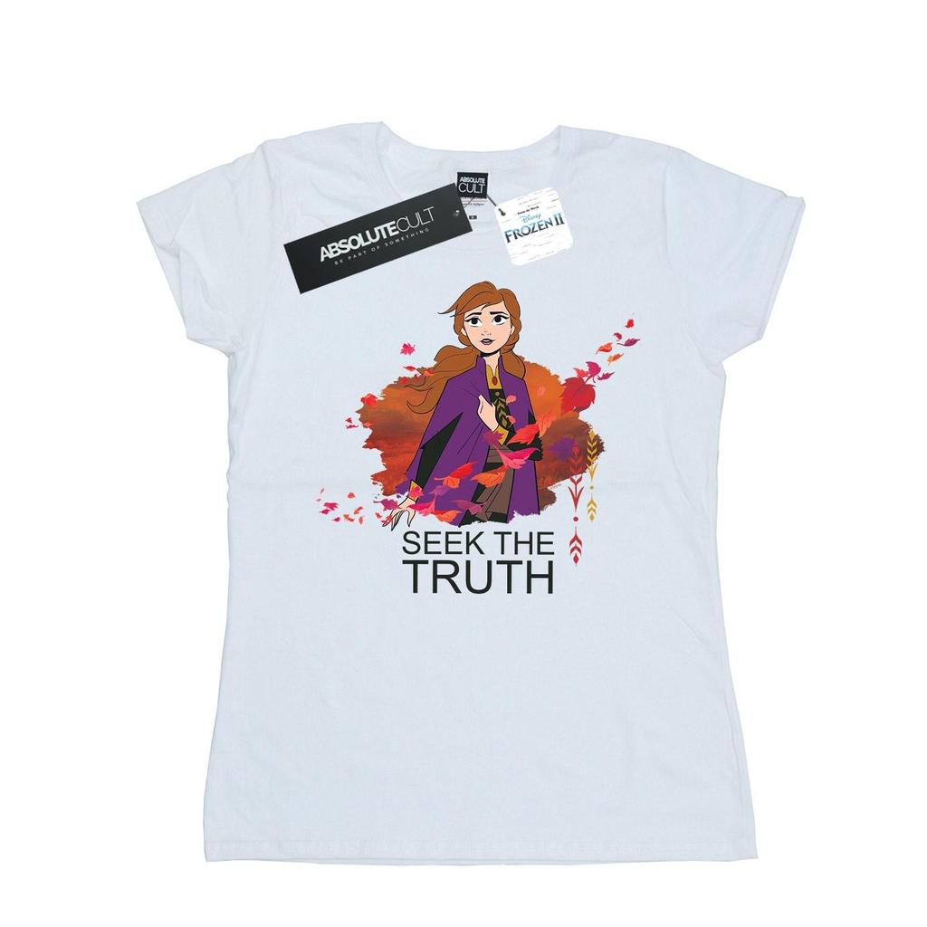 Disney Womens/Ladies Frozen 2 Anna Seek The Truth Wind Cotton T-Shirt