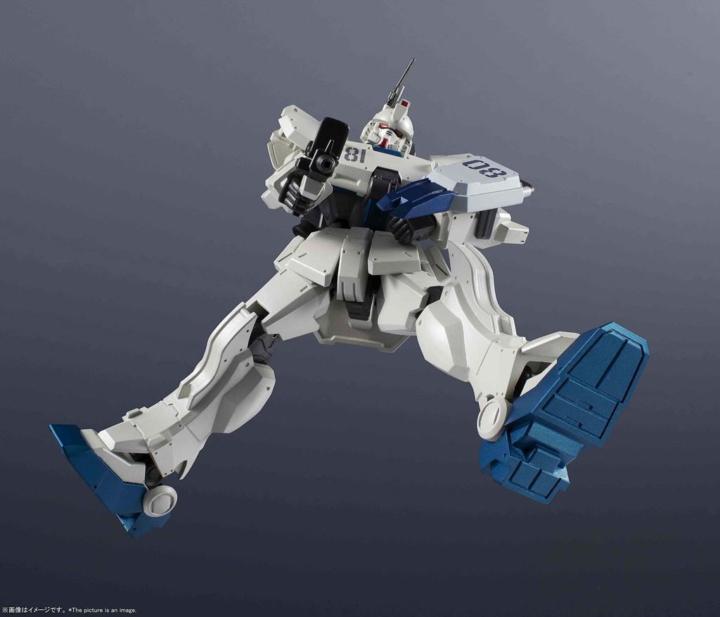TAMASHII NATIONS GUNDAM UNIVERSE Mobile Suit Gundam 08th MS Platoon GUNDAM Ez8 150mm bemalte bewegliche Figur RX-79[G]Ez-8 ca.. ABS und PVC
