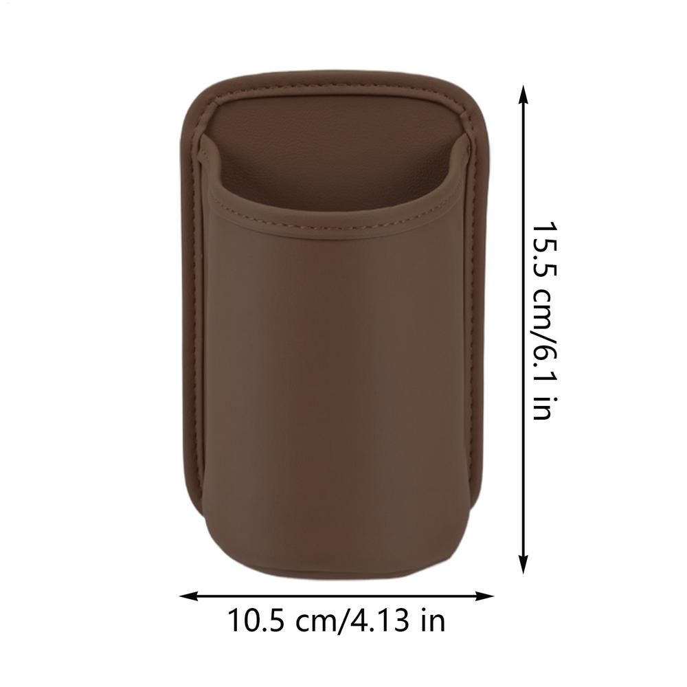 Drink Holder for Car PU Backseat Cup Holder Anti-Spill Space-Saving Vehicle Organization for Drink Bottles Keys Small Sundries