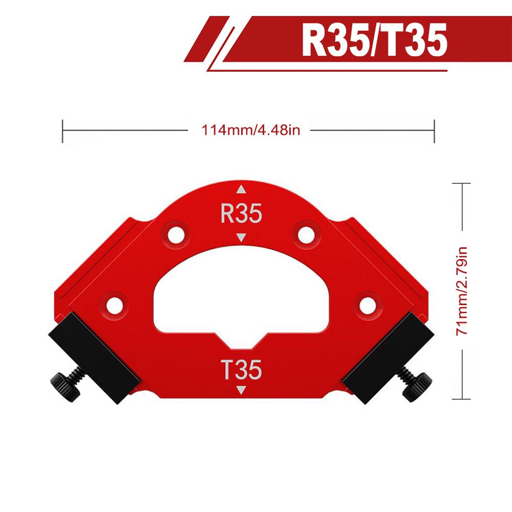 RT10-RT60 Radius Jig, Woodworking Router Templates Arc Angle Positioning Template, Corner Radius, Reusable Positioning Tool