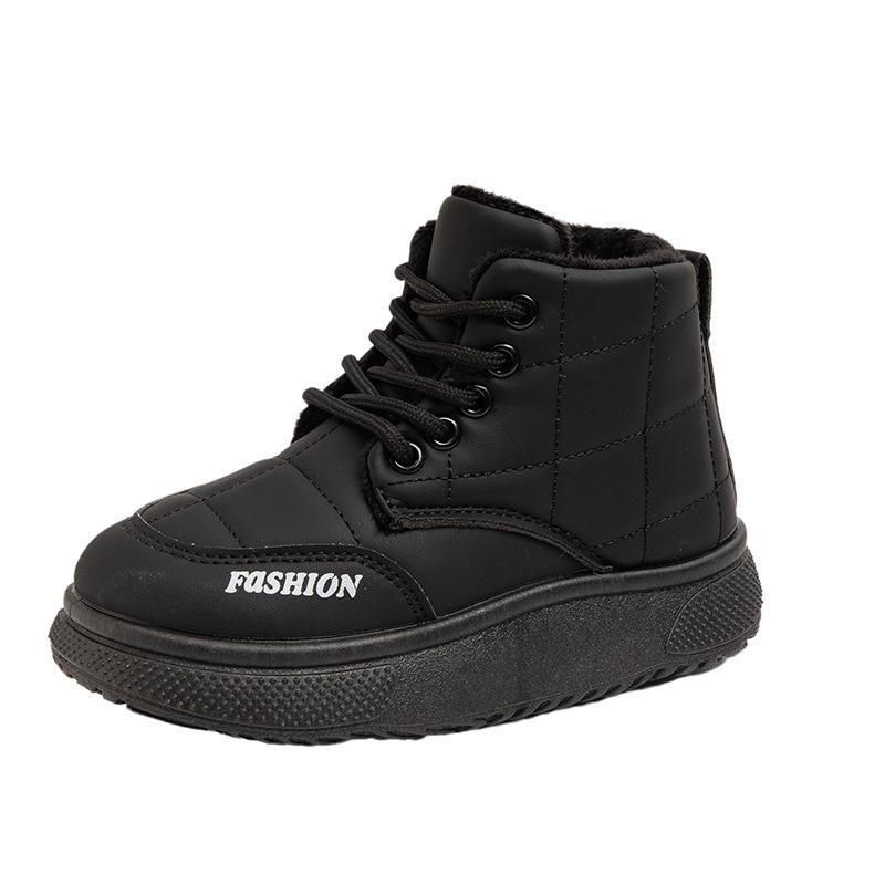 

Winter Snow Boots for Boys Plush Lined Warm Soft Sole Non Slip Cotton Shoes Kids size 37