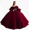 One-word shoulder evening dress flower tutu skirt bubble sleeve 1011 new dress birthday party skirt