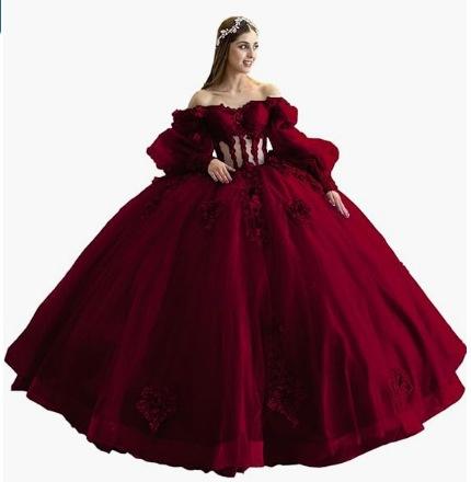 One-word shoulder evening dress flower tutu