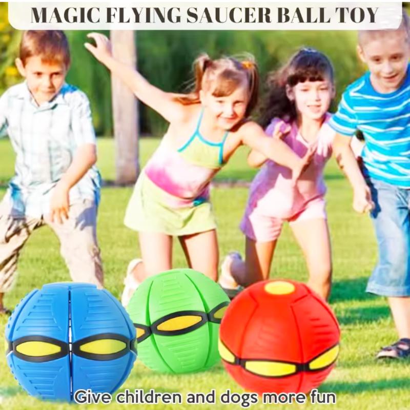 Outdoor Sports Toys Flying Saucer Ball Magic Deformation Foot Pressure Venting Ball Pet Flying Disc No Light Children's Gift