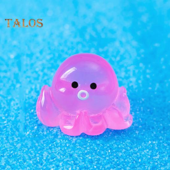 32 Stück Mini-Oktopus-Figuren, im Dunkeln leuchtend, Kunstharz, winzige Oktopus-Miniatur-Oktopus-Statuen für Feengärten, Aquarien, Heimwerkerarbeiten