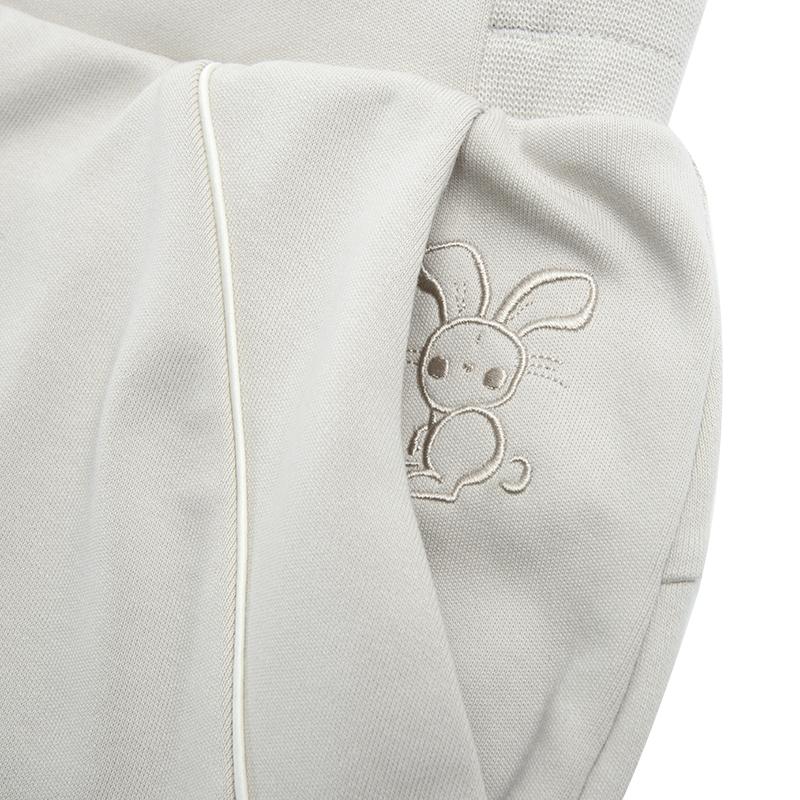 adidas Knitted Sweatpants Women's White Moderate Cuffed Pants HZ3002