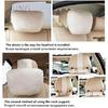 2pcs Car Headrest Maybach Design S Class Ultra Soft Pillow Suede Fabric for Mercedes-Benz 2919cm Back Cushion Accessories (Beige)