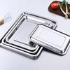 Deepen Barbecue Tray Thickened Serving Trays Stainless Steel Rectangular Dinner Plate  Doctor