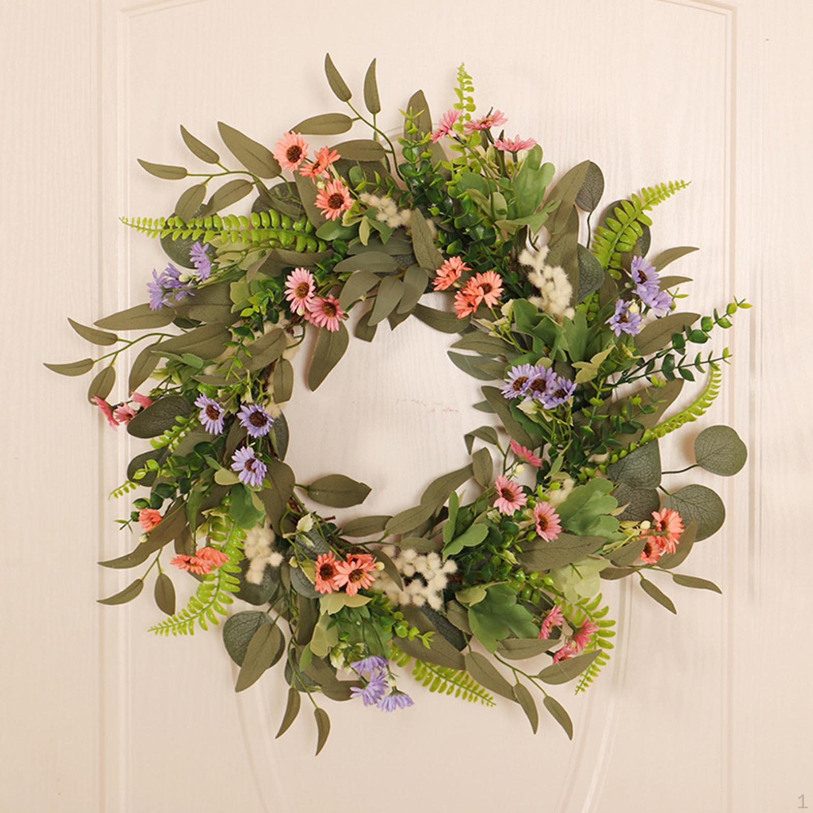 

50cm Large Eucalyptus Wreath Artificial Flowers Front Door Wall Greenery Garland Living Party