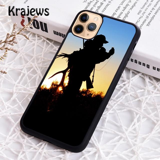 Krajews Jagdhund und Fischer Niedliche Handyhülle für iPhone 14 5 SE 6s 7 8 plus X XR XS 11 12 13 pro max Samsung S21 S22ultra
