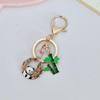 Cartoon Panda Bamboo Keychain Pendant - Cute School Bag Accessory and Creative Gift for Students