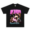 Viral Meme Blonde Spaghetti Gesicht Grafik T-Shirt Edgy Schwarz Oversized Unisex Streetwear Damen und Herren T-Shirt