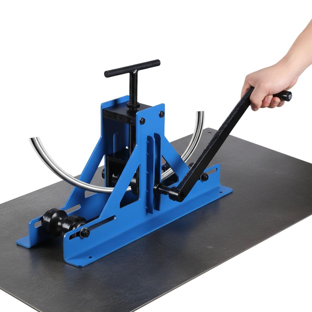 Manual Tube Pipe Roller Bender for Fabrication of Mild Steel, Copper, and Aluminum – Adjustable Roller Steel Bending Tools
