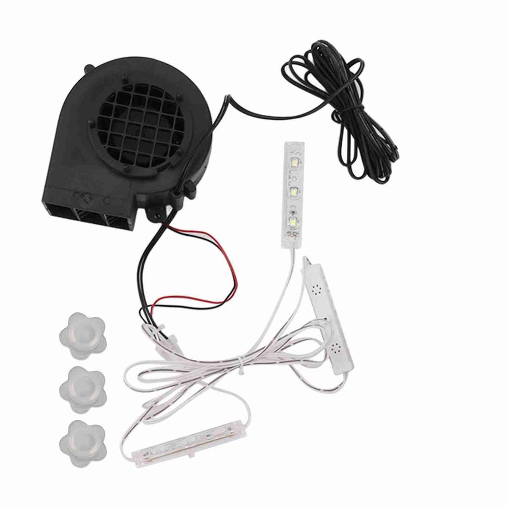 Aufblasartikel Luftgebläse Weihnachten Aufblasbares Gebläse Pumpe mit 3 weißen LED-Lichterketten für Außen