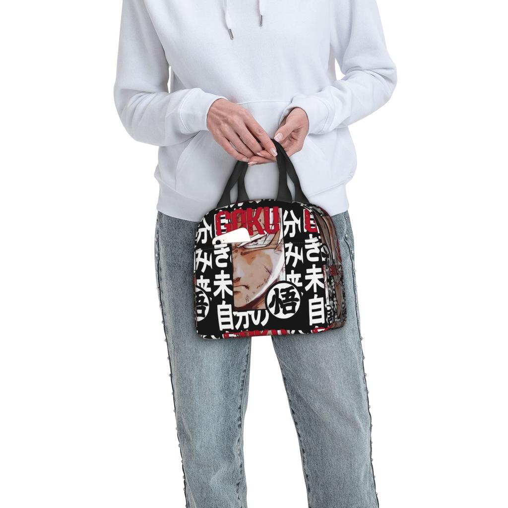 Custom DBZ Dragons Goku Ball Lunch Bag Women Cooler Warm Insulated Lunch Box for Student School