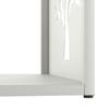 Firewood Rack White 40 x 40 x 40 cm Cold Rolled Steel