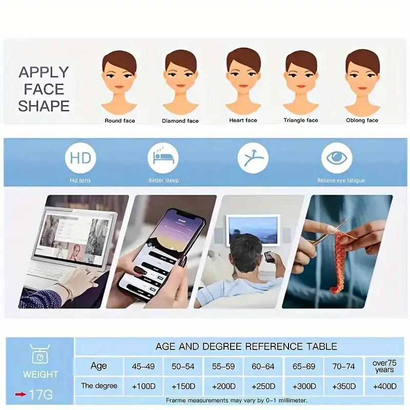 2pcs New Cat Eye Reading Glasses Summer Decoration Anti-blue Light Glasses Fashion Package Flower Glasses