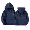 Girls' Fashion Long-Sleeve Hooded Sweatshirt with Print and Pockets