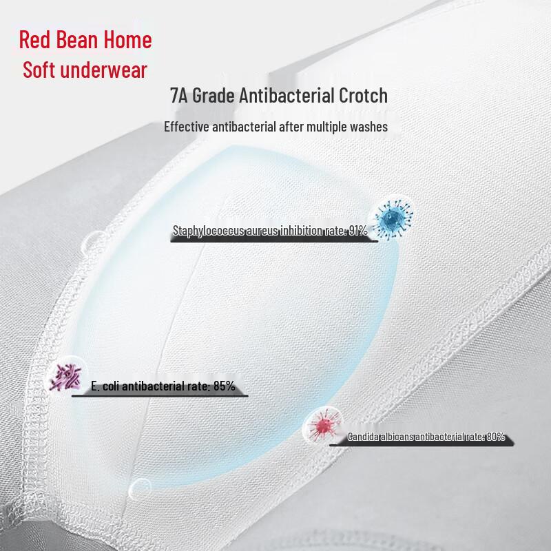 Hodohome Boys' 7A Antibacterial Pure Cotton Boxer Briefs