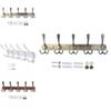 Modern Minimalist Wall Mount Heavy Duty Coat Hook With 5 Hooks For Bathroom And Hotel Doors