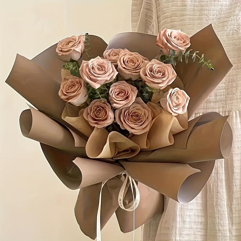 1 Rolle einfarbiges Blumen-Geschenkpapier 8 Yards Straußdekoration für Valentinstag Geburtstag Hochzeit