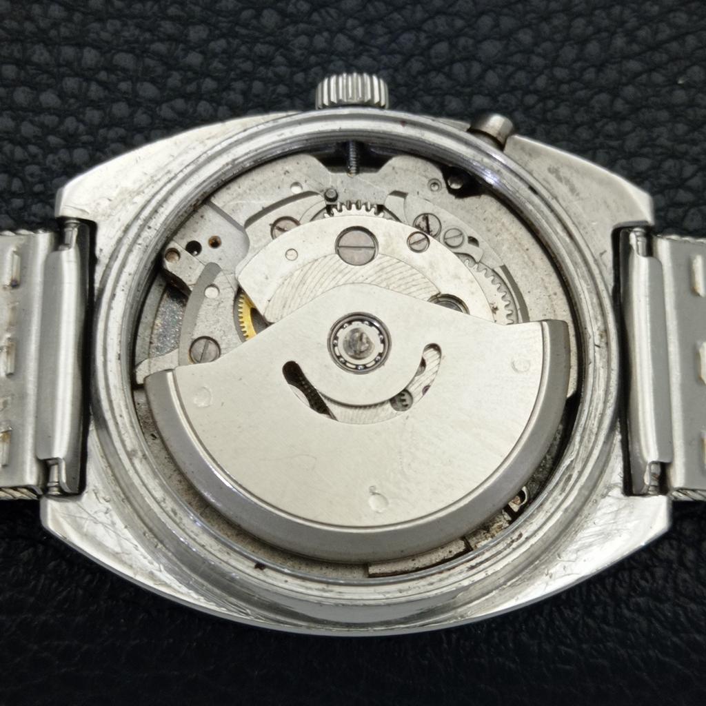 VINTAGE RICOH R31 AUTOMATIC JAPAN MENS SILVER COLOR DIAL WATCH A701937-5 R207-a701937