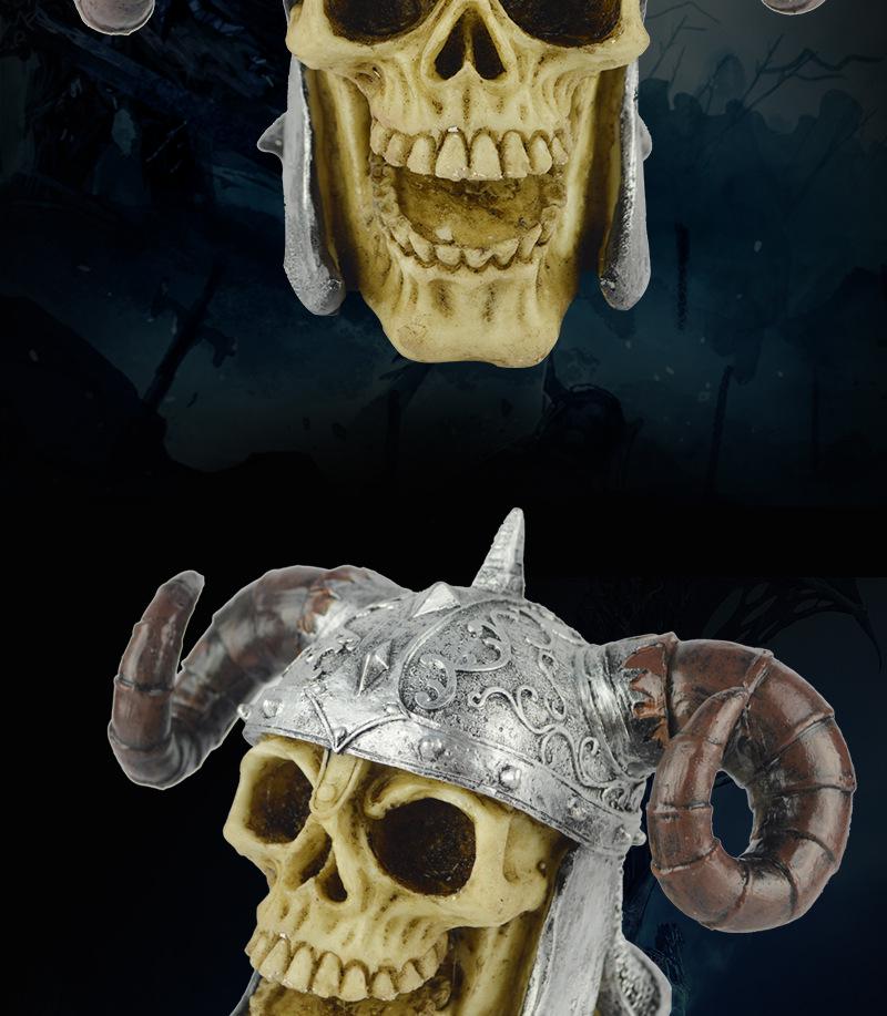 Halloween KTV & Escape Room Skull Decor: Big Horned Skull Props