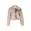 Autumn Women's Jacket Comfortable Casual Lapel Fashion Colorblocking Jacket Long Sleeve Top