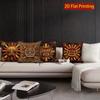2D Aztec Sun God Embossed Style Pillow Covers Pattern Cushion Cover Suitable For Sofa Bedroom Car Pillow Cover