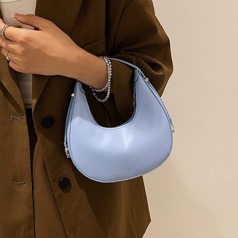 Chic Single Shoulder Bag With Crescent Moon Design Wholesale Small Pu Handbag