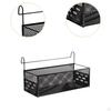 Bed Metal Storage Basket, Bunk Organizer Shelf, Mesh Shelf Bedside Hanging for