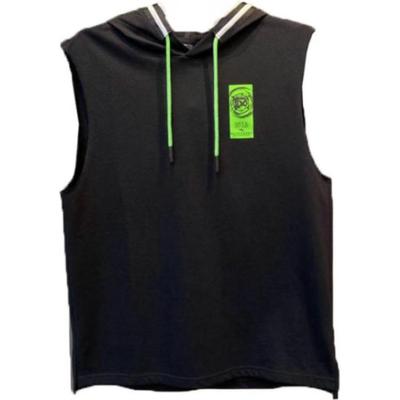 SS22 Solid Color Letter Pattern Printed Hooded Sleeveless Basketball Vest Men Vests Black 172231101-4
