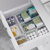 Transparent Desk Drawer Organizer PET Opening Design Desktop Storage Box Stackable Design Multifunction Cosmetics Storage Rack