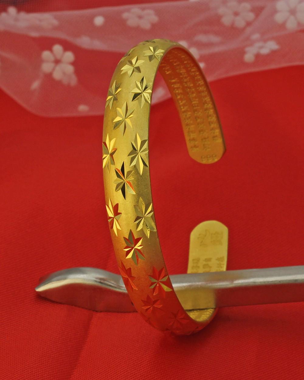 Versatile Dragon & Phoenix Bracelet: Ethnic Style, Bamboo Joint, Electroplated Gold, Starry Sky Design, Trendy and Color-Preserving for Women.