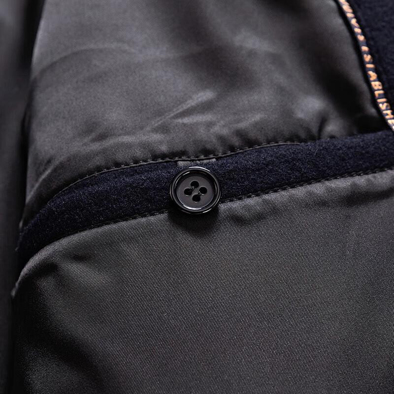 Septwolves Men's Winter Wool Blend Lapel Jacket