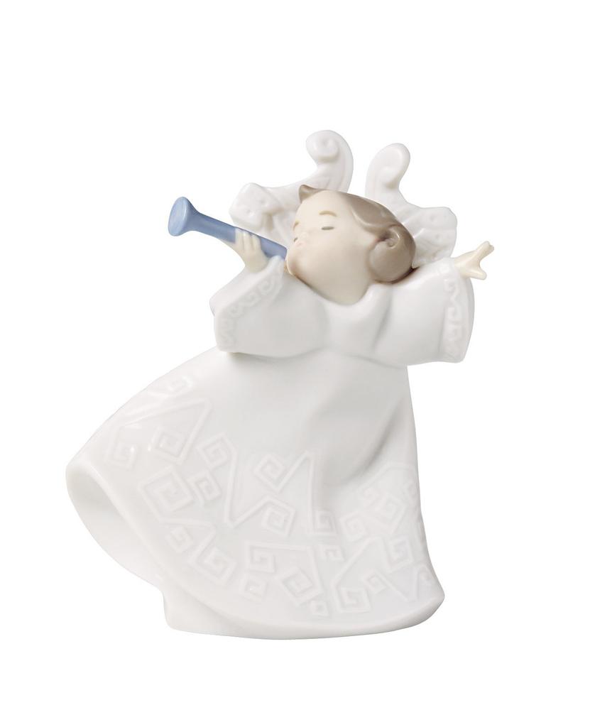 [Lladró] Nao Doll Angel Musician Trumpet 02001533