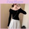 Fall Autumn Girl Wool Sweater With Peter Pan Collar And Ruffle Details For Casual Wear