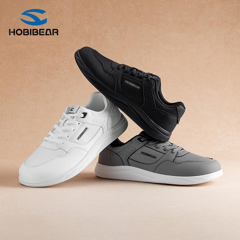 HOBIBEAR Unisex Wide Toe Shoes Minimalist Barefoot Canvas Sneakers Lace-up Walking Shoes for Men &Women