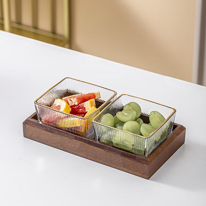 Sikezhuo Light Luxury Divided Glass Serving Platter