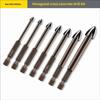7Pieces Carbide Tipped Hexagonal Shank Tile Drill Bit Set For Precise Drilling On Hard Materials Smooth Surfaces Work