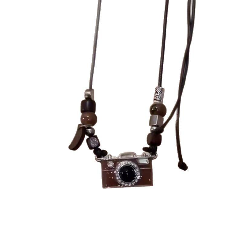 Retro Camera Pendant Necklace - Trendy Women's Hip Hop Style Statement Accessory