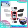 Full Covers Sunshades for Volkswagen VW POLO MK4 9N 6Q Vivo 2002~2008 Car Sun Windshields Window Mat UV Rear Visor Accessories